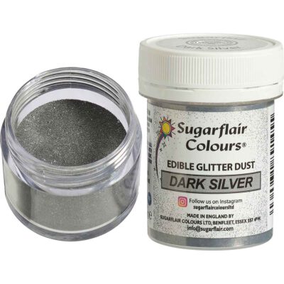 Pulverfarbe 'Glitter Dust Dark Silber' 10g