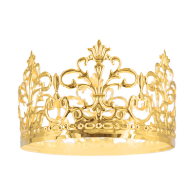 Tortendekor Krone goldfarben 10cm