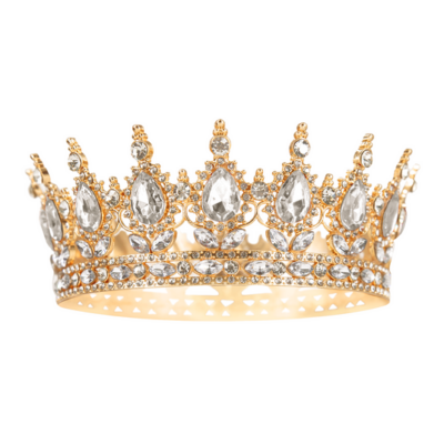 Tortendekor Krone goldfarben 15cm
