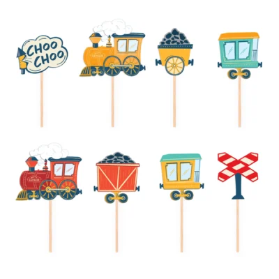 Cake Topper Zug 8teilig
