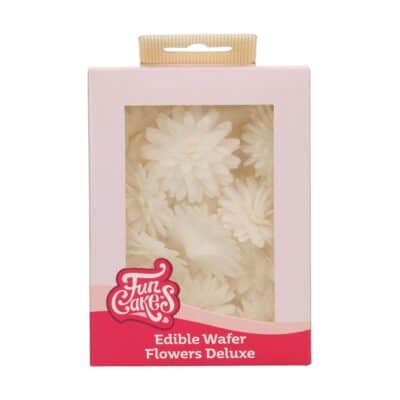 Deluxe PomPom, Daisy weiß medium Oblate 12Stk.