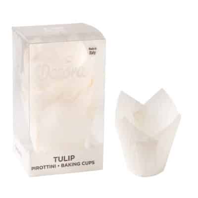 Tulpen Baking cups weiß 24Stk. 50x100mm