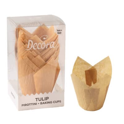 Tulpen Baking cups braun 24Stk. 50x100mm